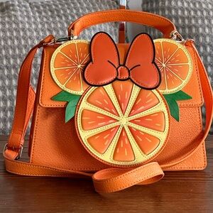 Minnie Mouse Orange bag and matching card holder/wallet